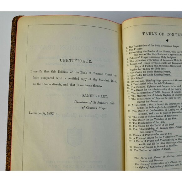 Common Prayer Hymnal 18921889 Protestant Episcopal Joined Books Antique - Picture 8 of 11